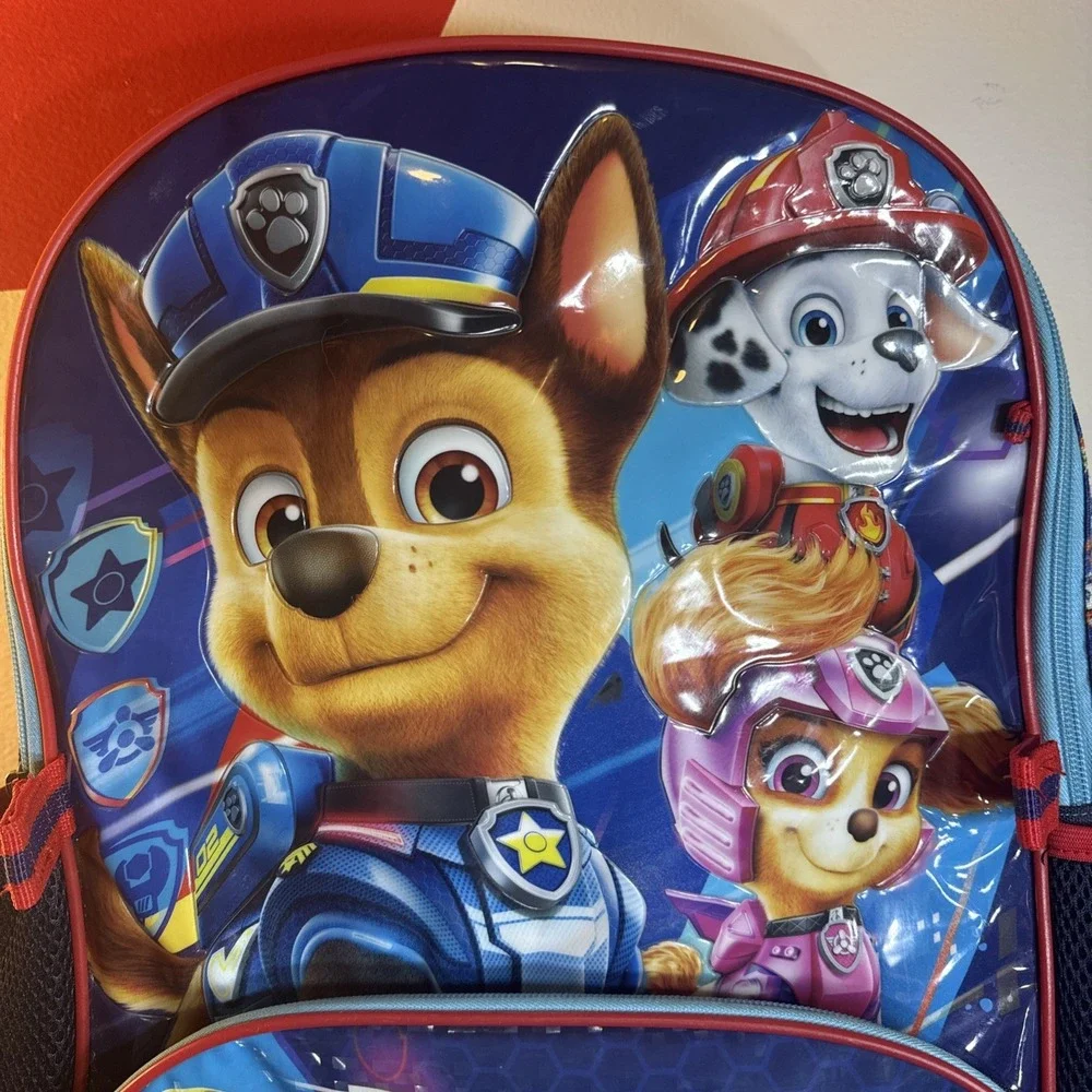Paw‎ Patrol Nickelodeon Backpack Kid's School Book Bag Zippered Pockets